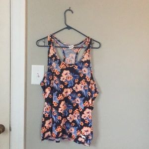 Neon PINK Hawaiian Print Tank